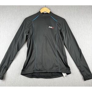 Louis Garneau LG Womens Cycling Jersey L NEW ClimATEX 1/4 Zip UPF 50 Blk